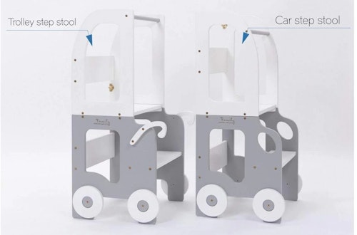 Buildable kitchen helper car, natural