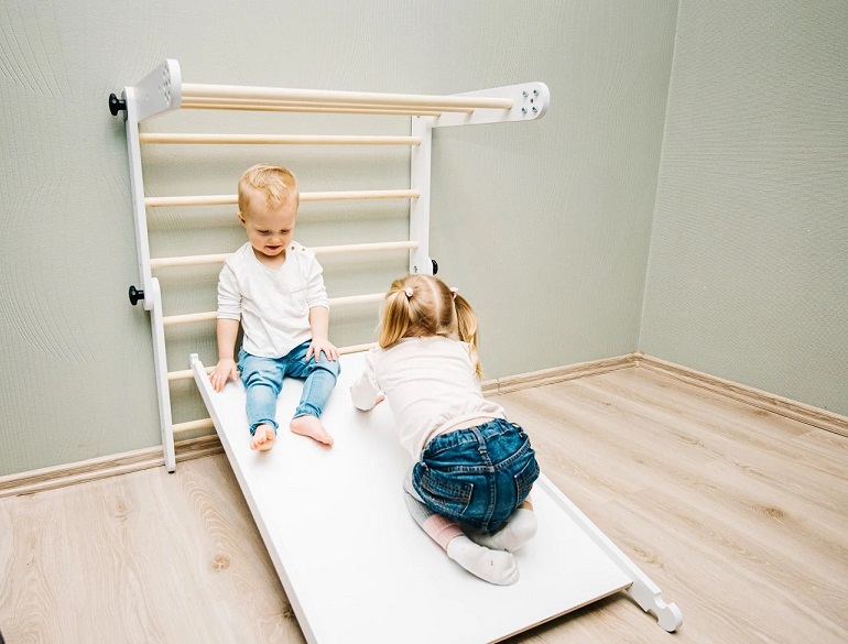 Climbing frame for the children's room, natural 