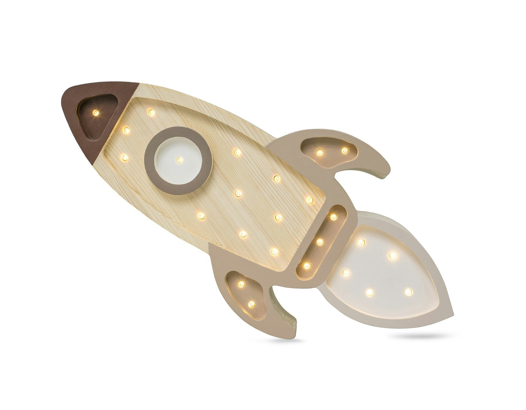 Little Lights, Night lamp for the children's room, Space rocket Cappuccino 