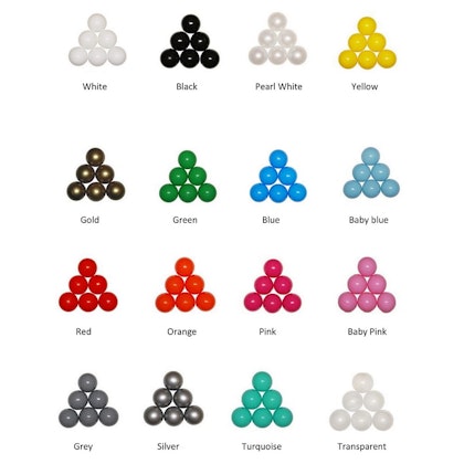 Square white ball pit 80x80x30 cm (ball color of your choice)