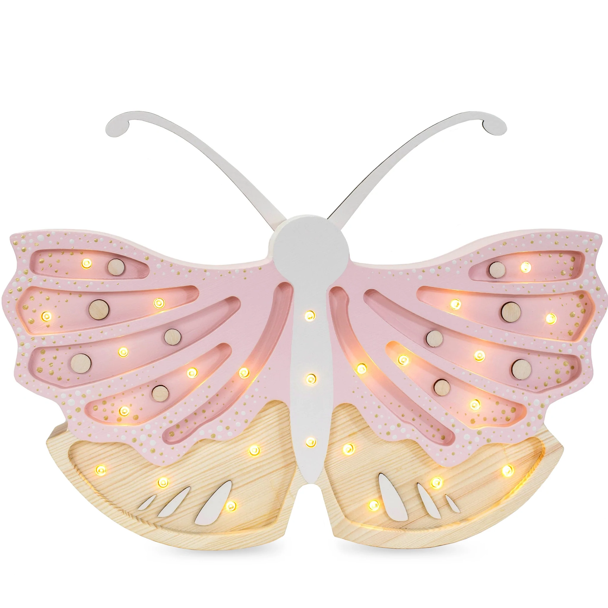 Little Lights, Night light for the children's room, Butterfly Strawberry cream 