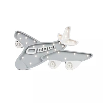 Little Lights, Night light for the children's room, Airplane grey