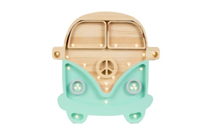 Little Lights, Night light for the children's room, Mint/natural bus