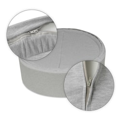 Ljusgrå bollhav BASIC, 90x30 med bollar (vit, lilac, beige, mint)