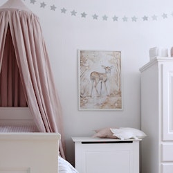 Stor puderrosa maxi sänghimmel linne, Cotton & Sweets