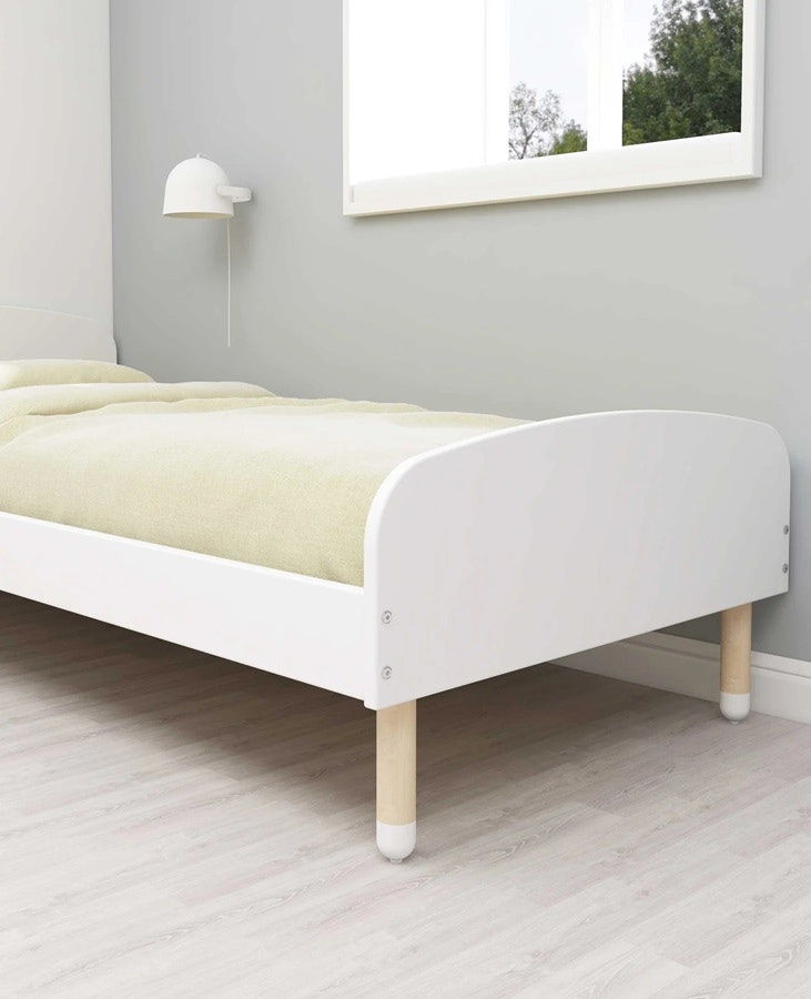 Flexa, single bed 90x190 cm Dots, white 