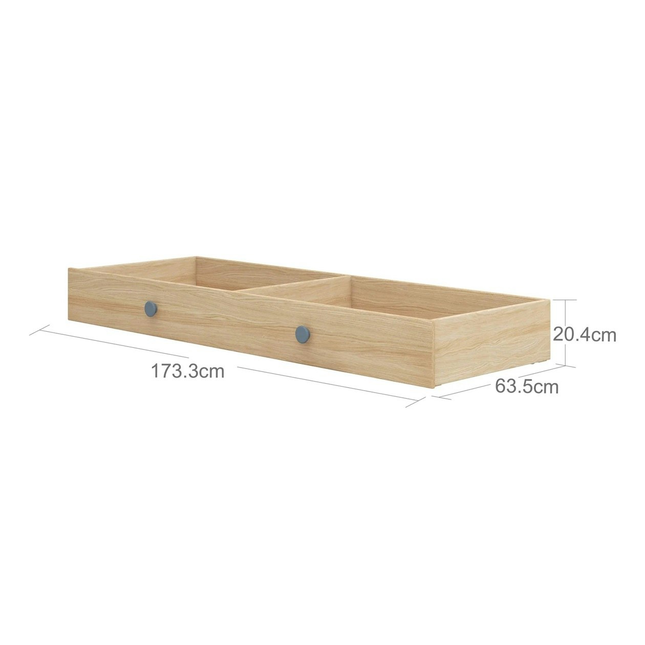 Flexa, children's bed 90x200 cm Popsicle, blueberry oak 