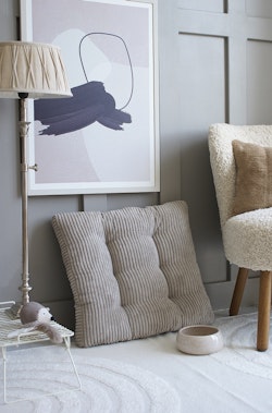 Mörk beige kudde till hundbädd/hundsäng (L)