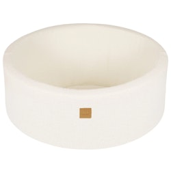 Meow, snövit boucle bollhav med 200 bollar (vit,grå,babyblå)