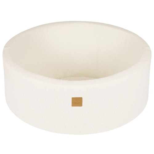 Meow, snövit boucle bollhav med 200 bollar (vit,grå,babyblå)