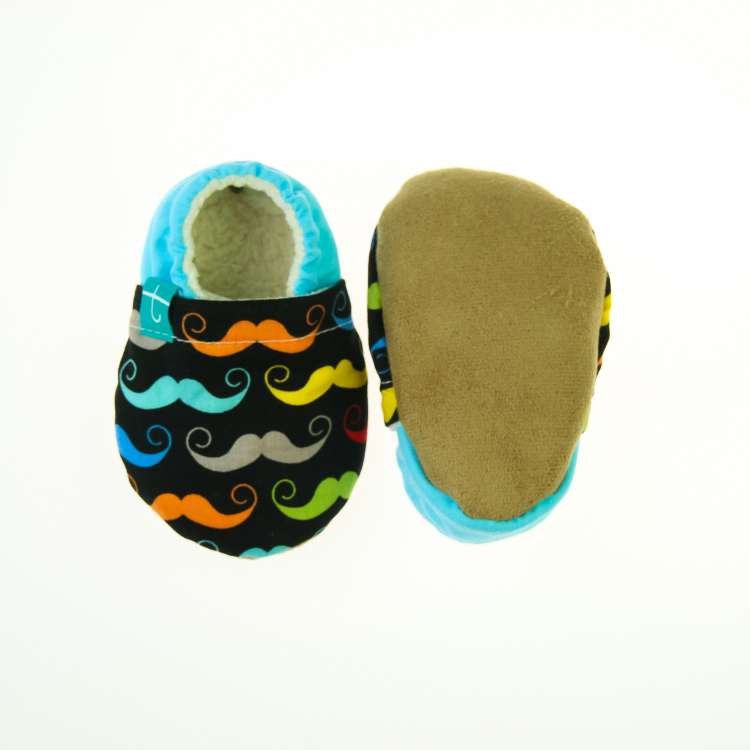Moccasins - Colorful mustache 