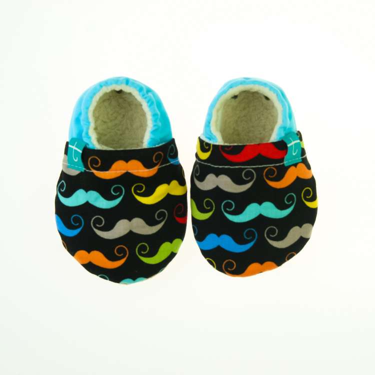 Moccasins - Colorful mustache 
