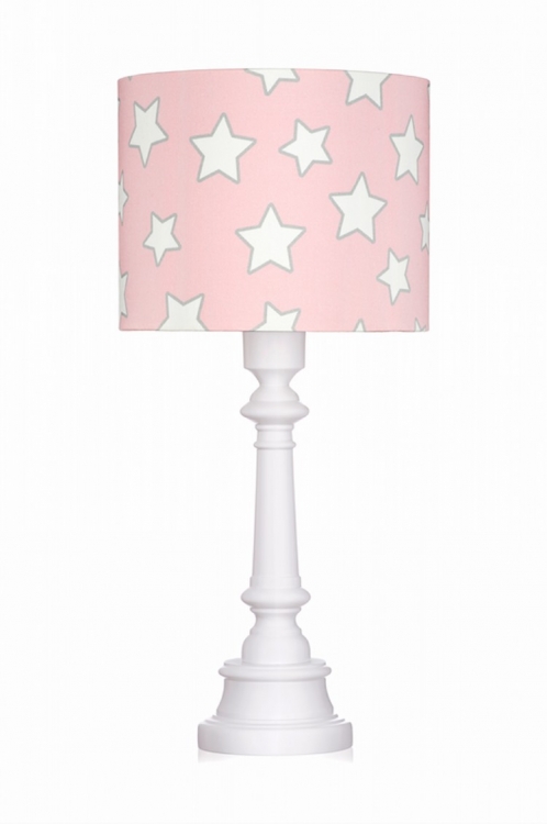 Table lamp pink stars 