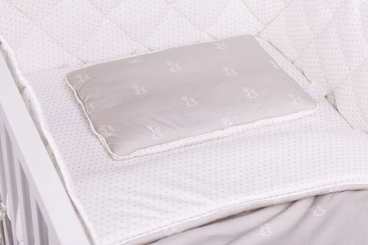 Children's bed sheet incl Duvet & Pillow, Bed set 70x100 white rabbits ...