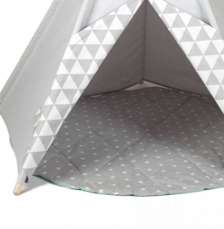 Reading tent mat, play mat grey wheels, little nomad 
