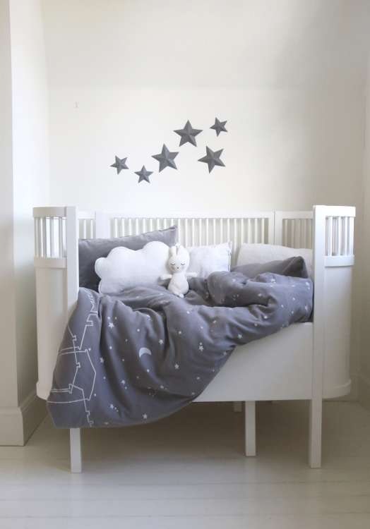 Children's bed sheet, Little Heart crib bed set under the same sky 