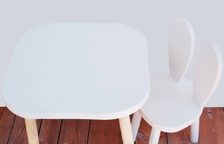 Furniture for children - Rabbit chair and table Furniture for children - Rabbit chair and table