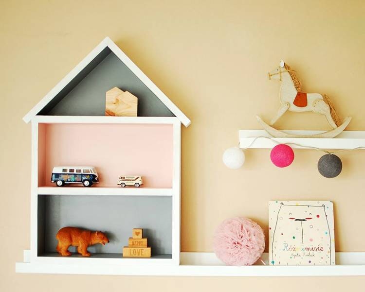 House shelf pink and grey,XL 