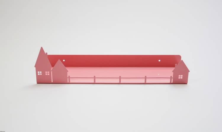 Metal shelf for children's room, pink 