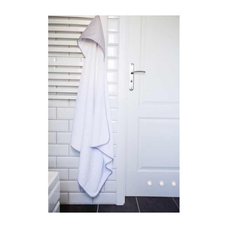 Exklusiv vit handduk med huva- badhandduk för barn , YOSOY 