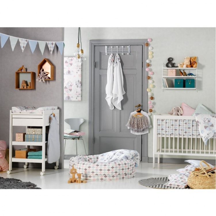 Vimpel till barnrummet, ng baby harlequin blå babylove.se