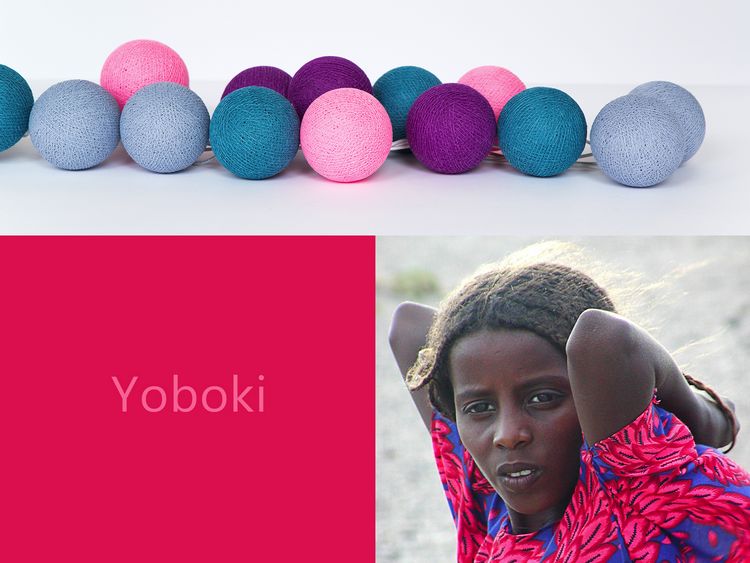 Happy Lights Yoboki 20 ljusbollar (ljus blå, rosa, blå, violett) 