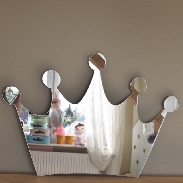 Spegel prinsesskrona till barnrummet spegel för flickor