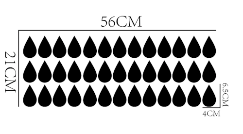 Wall stickers black drops 39 pcs