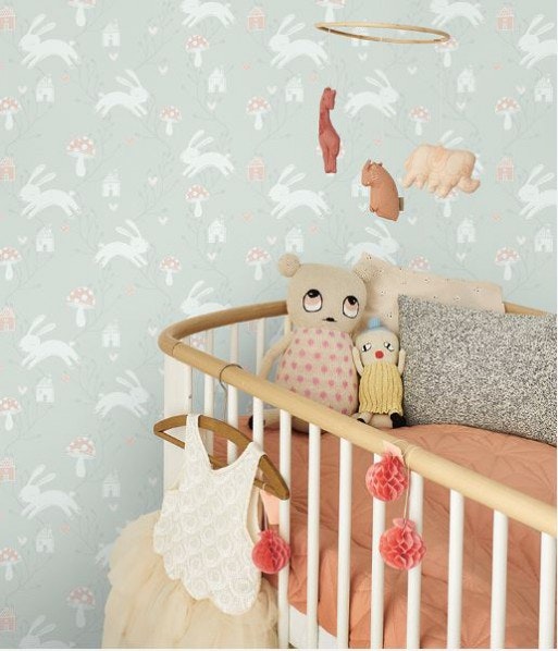 Wallpaper Flügger Color rabbits - Babylove.se