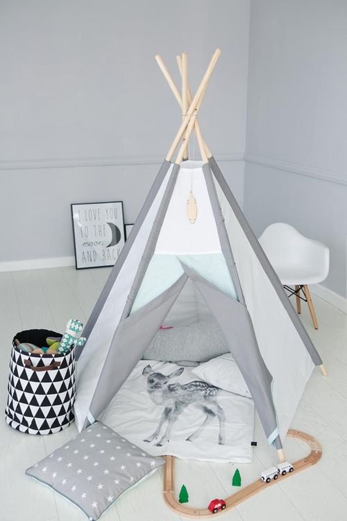 Reading tent tipi- simple mint , little nomad 