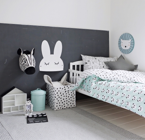 Shelf sleeping rabbit in metal for children's room, white Shelf sleeping rabbit in metal for children's room, white