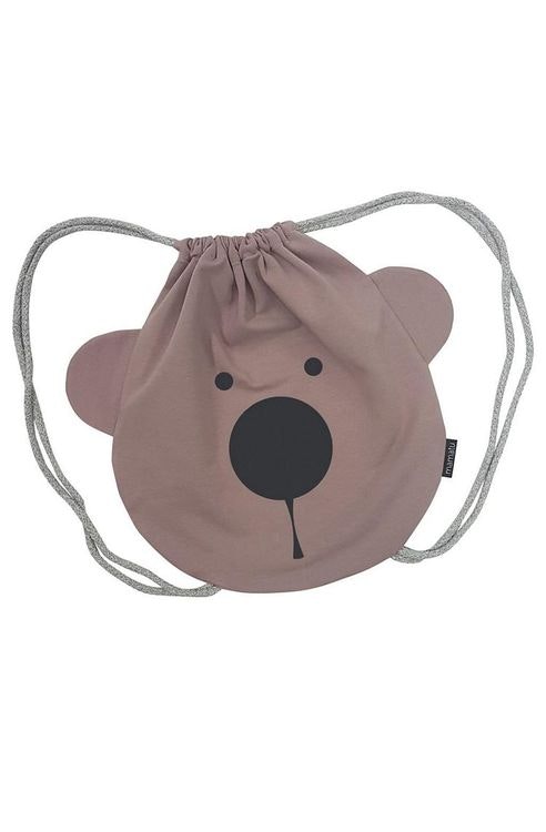 Ryggsäck puderrosa Björn ryggsäck för barn med björn motiv