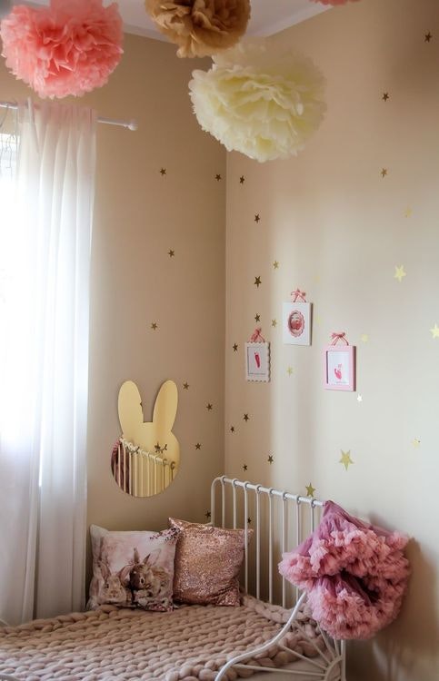 Rabbit Mirror gold, Children's mirror for the children's room Rabbit Mirror gold, Children's mirror for the children's room