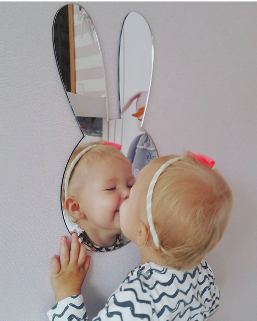 Simple Bunny spegel, Barnspegel till barnrummet 