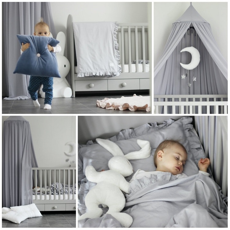 Bäddset nyfödd | Mjuka bäddset med söta volanger | Babylove - Babylove.se