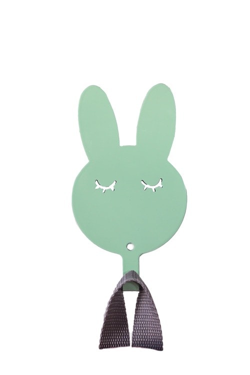 Metal wall hanging for children's room, mint rabbit Metal wall hanging for children's room, mint rabbit