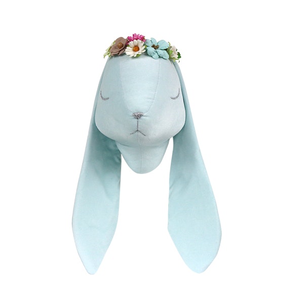 Animal head mint rabbit wall decoration 