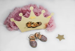Spegel stor guld prinsesskrona till barnrummet