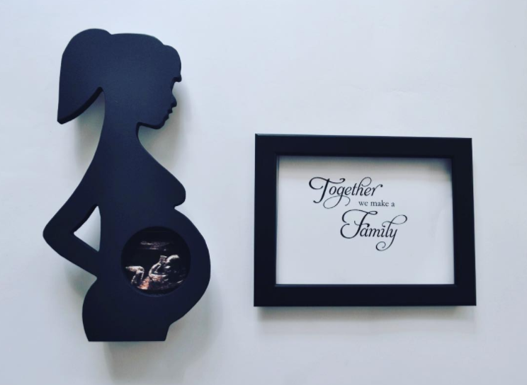 Photo frame Pregnant black for ultrasound image 