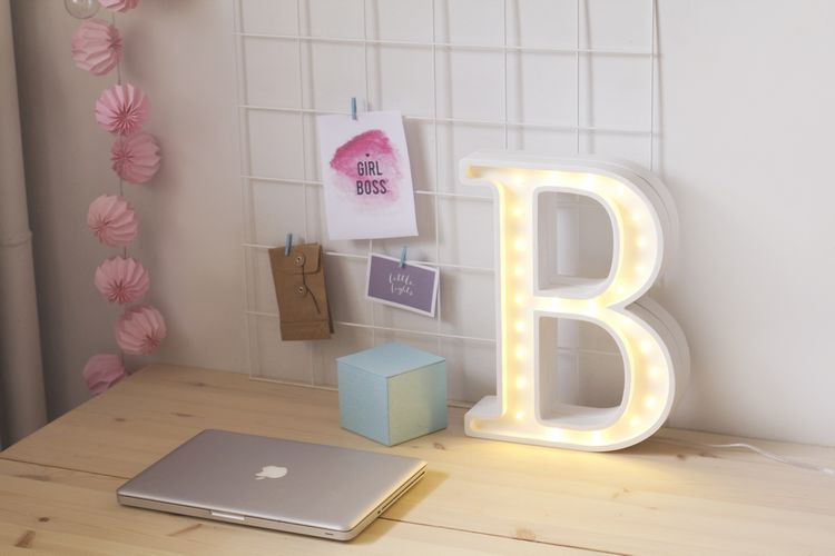 Night light for children's room letter B lamp, Little Lights 