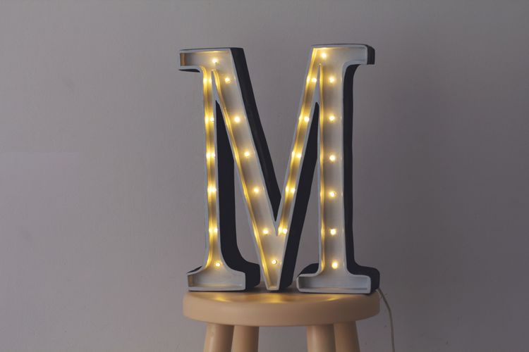 Night light for children's room letter M lamp, Little Lights 