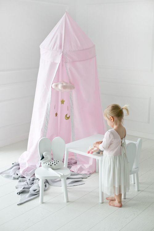 Pink bed canopy with LED lights , Little Nomad 