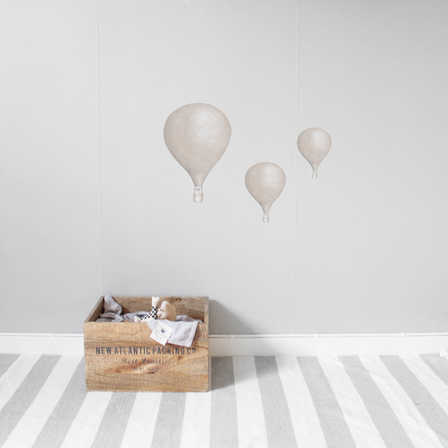 Puderbeige Luftballonger väggklistermärken, Stickstay Puder beigea Luftballonger väggklistermärken, Stickstay
