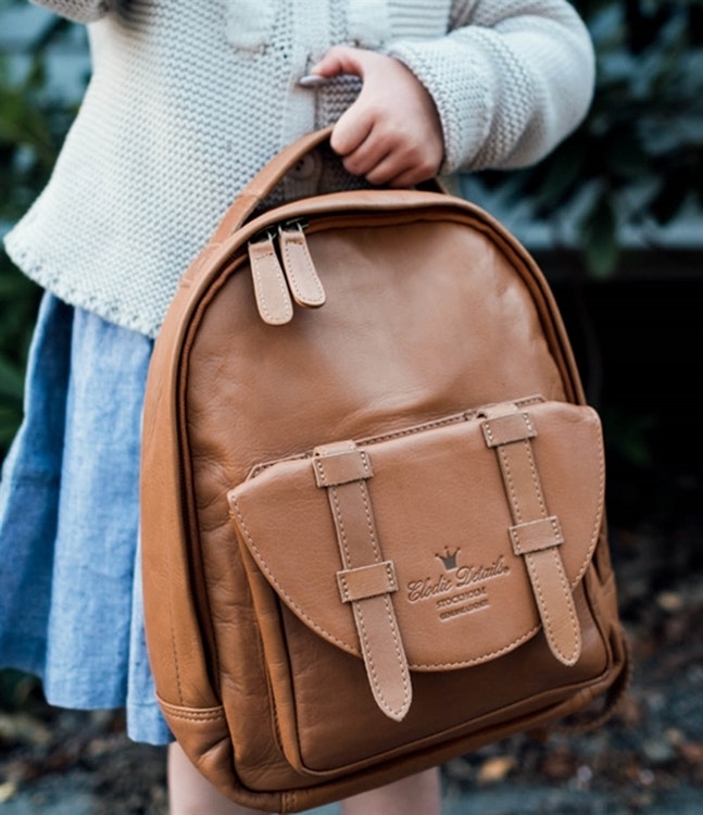 Backpack Back Pack MINI - Chestnut leather, Elodie Details 