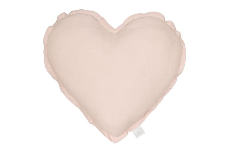 Pillow powder pink heart of linen, Cotton&Sweets Pillow powder pink heart of linen, Cotton&Sweets