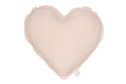 Pillow powder pink heart of linen, Cotton&Sweets