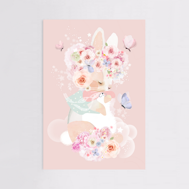 Poster Roses for bunny, tavla till barnrummet, Schmooks 