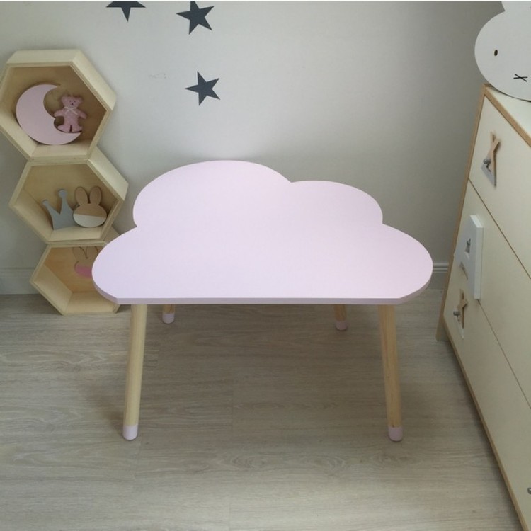 Bord rosa moln, bord till barnrummet 