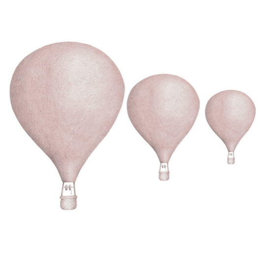 Gammelrosa Luftballonger väggklistermärken, Stickstay 