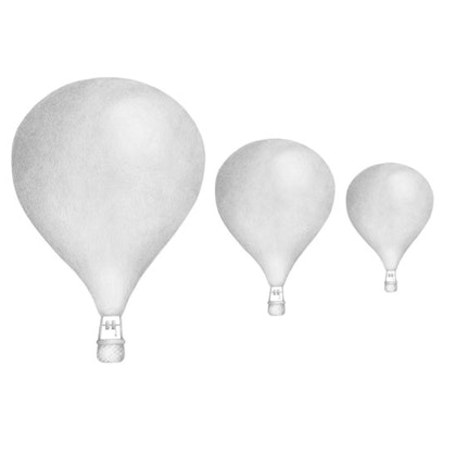 Light grey balloons wall stickers, Stickstay